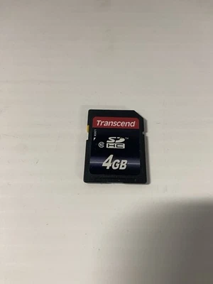 Genuine OEM Transcend 4GB SDHC Memory Card - Class 10 - Image 1 of 2