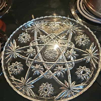 Vintage Anchor Hocking EAPC Star of David 10” Party Dinner Bridal Plate - Image 1 of 4