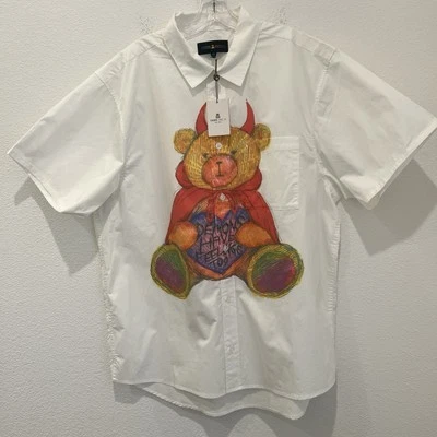 Camisa Teddy Fresh Demons Have Feelings Too blanca con botones para hombre talla XL NUEVA CON ETIQUETAS Foto 1 de 4