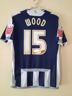 West Bromwich Albion Home Football Shirt Jersey 2009 2010 Umbro Size M Wood - Image 1 of 4