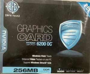BFG NVIDIA GE Force 6200 OC 256MB DDR Memory  AGP Graphics Video Card --OPEN BOX - Picture 1 of 4