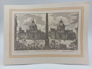 Roma Veduta della Piazza del Popolo e l'obelisco Flaminio Stampa Il Tempo - Picture 1 of 1