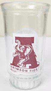 VTG Alabama Roll Tide Jelly Jar Drinking Glass University Of Alabama Football - Picture 1 of 13
