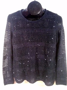 INC INTERNATIONAL CONCEPT MAGLIONE BLU PIZZO MEDIO DONNA - Foto 1 di 2