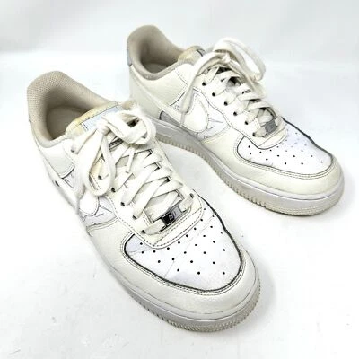 Tênis Nike Air Force 1 couro branco cano baixo '07 mini xadrez tamanho 8.5 - Imagem 1 de 4
