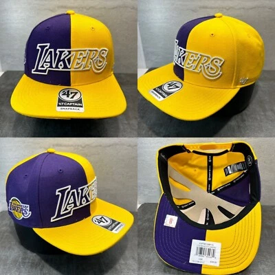 Gorra LA Lakers 47' Marca Capitán Snapback "Medio Tiempo" 2 Colores Talla OSFM Logo Gorra H61 Foto 1 de 4