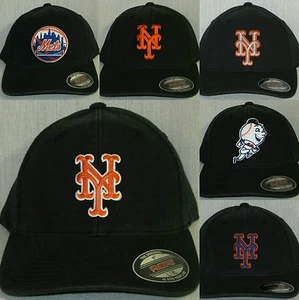 New York Mets "FLEX FIT" Cap ⚾Hat ⚾CLASSIC MLB PATCH/LOGO ⚾3 Sizes ⚾6 Styles⚾NEW - Picture 1 of 10