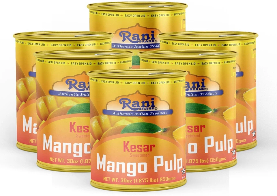 Rani Mango Fruchtfleisch Püree (macht Mango Lassi Shakes) Kesar gesüßt 30oz (6er Pack) - Bild 1 von 4