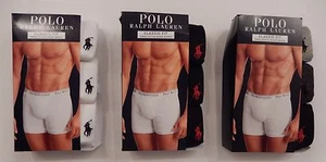 3 CALZONCILLOS BOXER RALPH LAUREN POLO NEGRO BLANCO GRIS ALGODÓN ROPA INTERIOR - S M L XL - Imagen 1 de 43