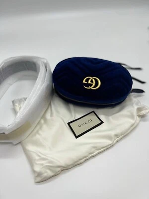 Новый с Ярлыками подлинный Gucci Marmont 2.0 ремень сумка Fanny pack талии кобальт 85 см сумочка синий - Изображение 1 из 4