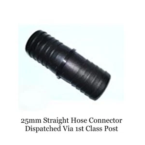 5 PIECES 25mm 1"  Straight Plastic Barbed Pipe Connector Hose Mender Joiner Pond - Picture 1 of 1