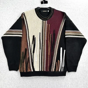 Vintage 90’s Bachrach Textured Sweater All Over 3D Print Mens Large Made in USA - Picture 1 of 9