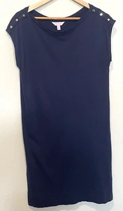 Lilly Pulitzer Dress Womens Small Blue Gold Accents Pima Cotton T-Shirt - Picture 1 of 6