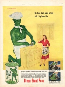 Vintage advertising print FOOD Green Giant Sweet Peas Comes to Town cool art 52 - Picture 1 of 1