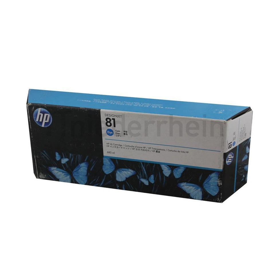 HP Ink Nr. 81 Cyan Dye C4931A ca. 680ml Designjet 5000 Original OVP 2015-2016 - Bild 1 von 1