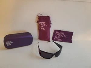 Jimmy Crystal NY Black Sunglasses w/ Swarovski Crystals Style #GL994 - Picture 1 of 15