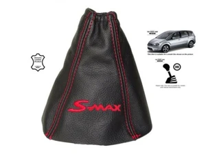 Ghetta Ingranaggio Per Ford S-MAX 2006-08 Pelle "S-MAX" Rosso Ricamo - Foto 1 di 5