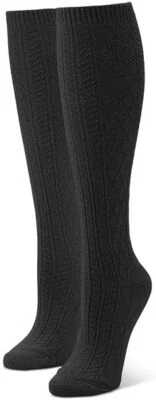 HUE Ultra Soft Knee Socks Grey/Black 44661 - Image 1 of 2