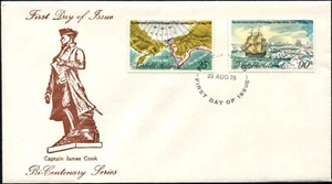 Juego de 2 estampillas bicentenarias de la isla de Norfolk 1978 cubierta del primer día, en muy buen estado - Imagen 1 de 1