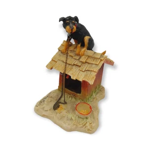 Lowell Davis Dog Figurine Dog House "Long Days, Cold Nights" Schmid CHIPPED 502/ - Picture 1 of 18