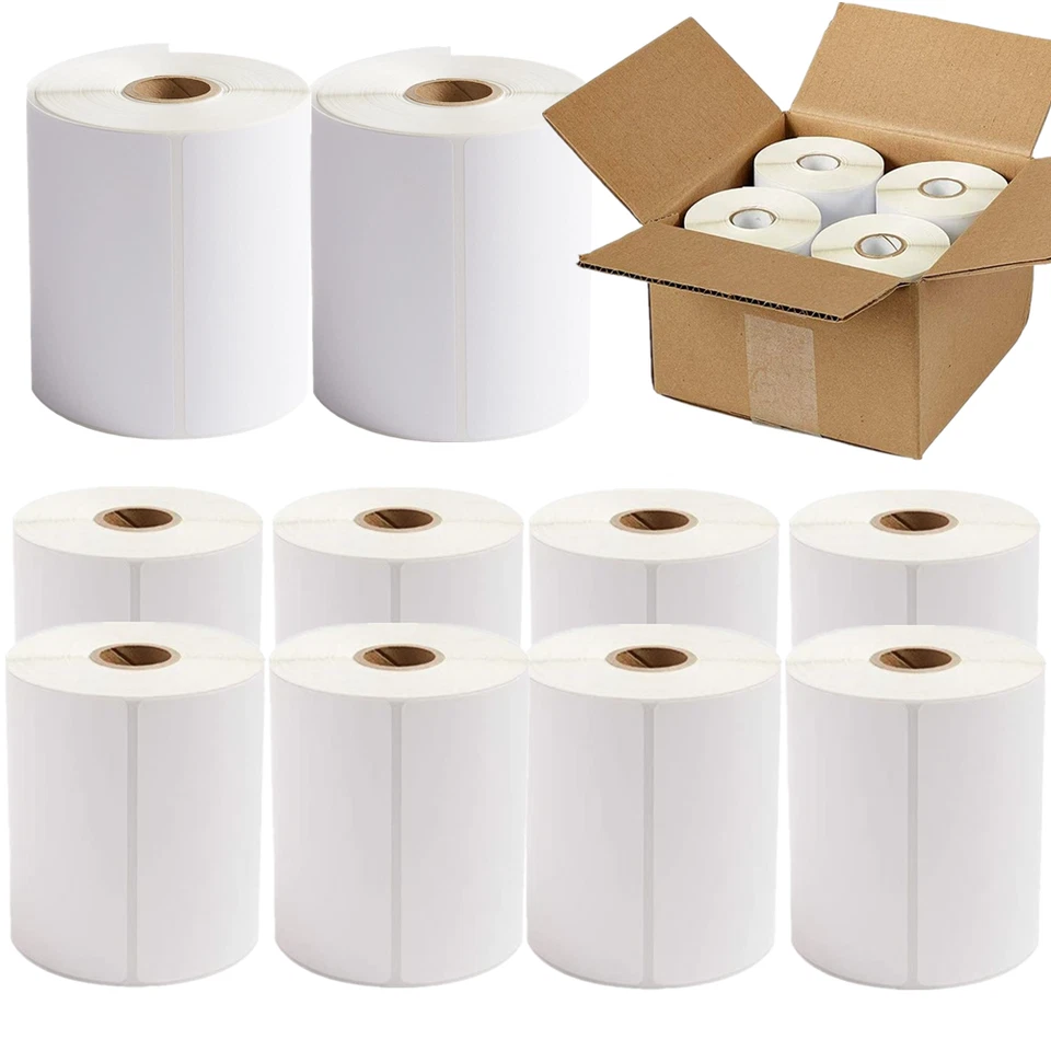 Thermo Etiketten Rolle 100 x 150 mm Versand DPD DHL Zebra 4 x 6" 500-5000 Stück - Bild 1 von 4