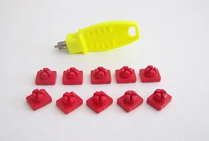 PLAYMOBIL (4103) SYSTEMx - Lot de 10 Clips de Fixation Rouge + Clé - Bild 1 von 1