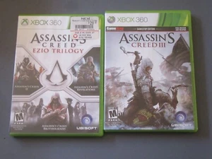 Assassin’s Creed III XBOX 360 and Assassin's Creed EZIO Trilogy CIB XBOX 360 - Picture 1 of 8