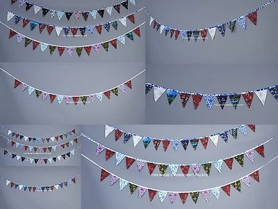 3M 15 Bandera Brillo Fiesta Banderín Banderín Boda Cumpleaños Guirnalda 10 Unidades Foto 1 de 3