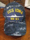 Seltene USS Iowa BB-61 blau Digi tarnfarbene Mütze CB16 Vaughs