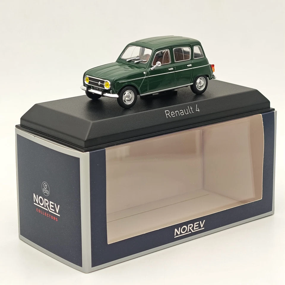 Norev 1/43 Renault R4 1974 Dark Quatrelle Diecast Models Car Collection Green - Image 1 of 4