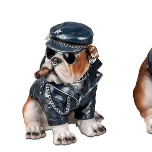 Dekofigur Bulldog Bulldogge mit Sonnenbrille H. 22cm Kunststein Formano - Bild 1 von 2