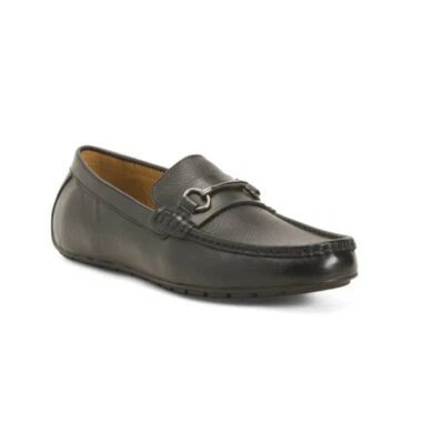 Mocasines de conducción de cuero negro La Milano Jasper para hombre A120075 Foto 1 de 2