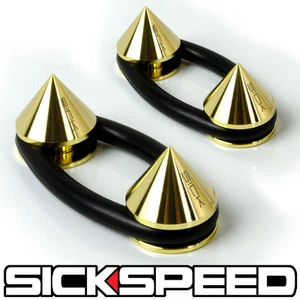 24K GOLD SPIKED ALUMINUM BUMPER QUICK RELEASE FASTENERS KIT FOR TRUNK HATCH P12 - Picture 1 of 1