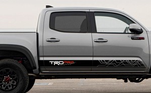 Set of TRD PRO Racing door side vinyl decal fits Toyota Tacoma 2016-2023 3rd Gen