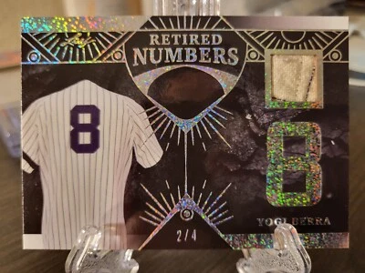 Leaf A Bronx Legacy 2023/4 Yogi Berra juego usado reliquia números retirados #RN-17 Foto 1 de 3