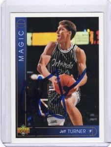 1993-94 Oberdeck #143 Jeff Turner Autogramm Sammelkarte KOSTENLOSER VERSAND - Bild 1 von 2