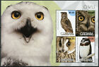 Grenada Stamps 2015 MNH Owls Birds of Prey Spectacled Spotted Owl 4v M/S II