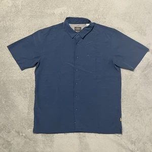 Quiksilver Shirt Mens L Blue Waterman Centinela Premium Anti Wrinkle Button Up - Picture 1 of 17