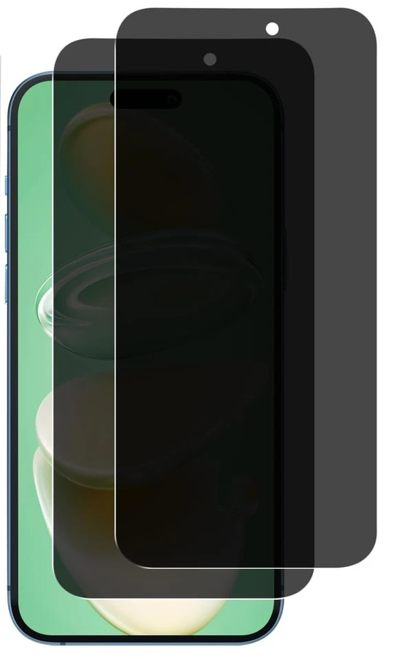 Pacote com 2 telas de vidro temperado privacidade, anti-espião para iPhone 16 Pro Max (6,9 polegadas) - Imagem 1 de 1