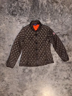 Chaqueta Madden Girl Puffers para mujer XL negra con estampado acolchado de diamantes logotipo exterior Foto 1 de 4