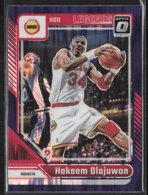Amortiguador púrpura Donruss Optic #249 Hakeem Olajuwon 2024-25 Foto 1 de 2