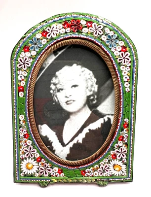 Marco Micro Mosaico Vintage 4"/Marco Micromosaico Antiguo 96 gramos Foto 1 de 3