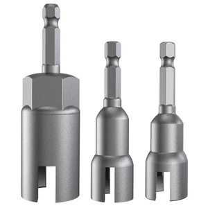 3 Pack 1/4" Hex Shank,Power Wing Nut Driver Set,Slot Wing Nuts Drill Bit Sock... - Picture 1 of 7
