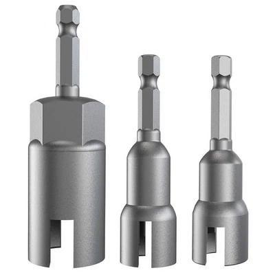 3 Pack 1/4" Hex Shank，Power Wing Nut Driver Set,Slot Wing Nuts Drill Bit Sock... - Image 1 of 4