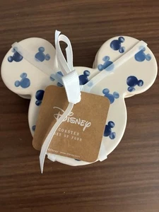 Rae Dunn Disney Mickey & Minnie Mouse 4er Set Keramik Untersetzer - Bild 1 von 4