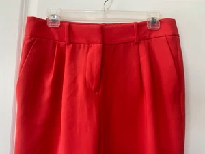 J Crew Pants Womens 4 Orange Preppy Classiccore Pleated Front - Picture 1 of 5