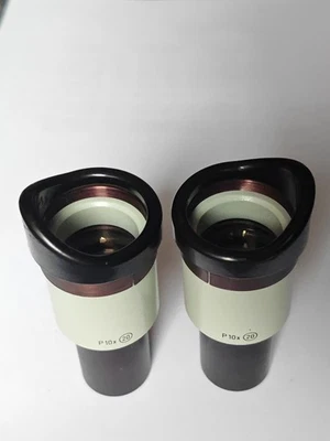 2 x  Okulare  10x P20 inkl. Augenmuscheln  für Zeiss Jena Technival /Citoval - Bild 1 von 3