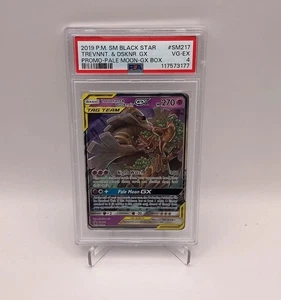 2019 POKEMON SM BLACK STAR PROMO PALE MOON-GX BOX TREVENANT & DUSKNOIR GX PSA 4 - Picture 1 of 2
