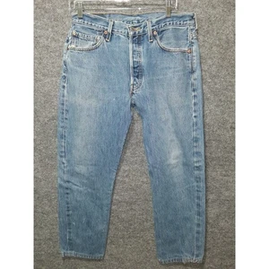 Vintage Levis 501 Jeans Herren W33 L32 Light Wash Denim Straight Leg Made in Haiti - Bild 1 von 11