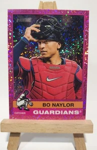 Bo Naylor 2025 Topps Heritage Chrome Pink Sparkle SP Guardians #366 - Picture 1 of 4